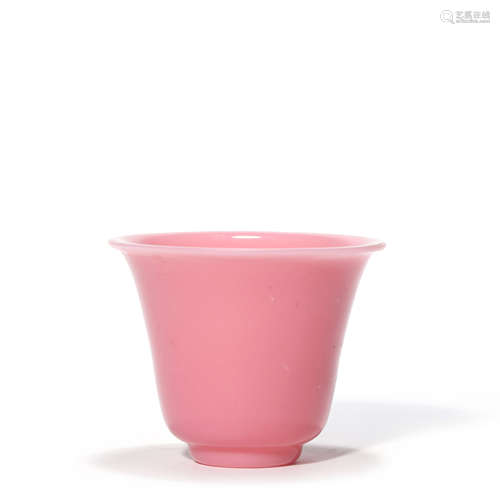 A Pink Glassware Cup