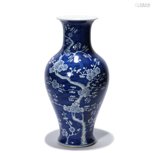 A Plum Blossom Porcelain Guanyin Vase