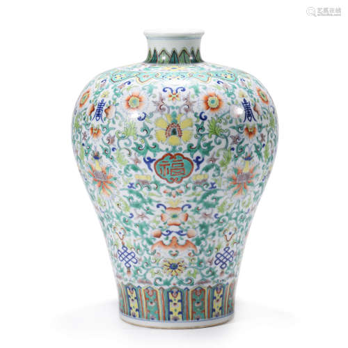 A Doucai Twining Lotus Pattern Porcelain Meiping