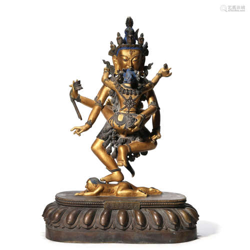 A Gild Bronze Statue of Chakrasamvara