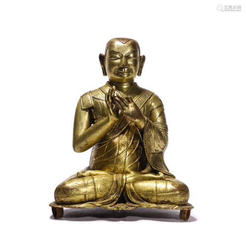 A Bronze Sakya Guru Statue