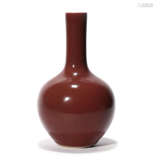 A Red Glaze Porcelain Tianqiuping