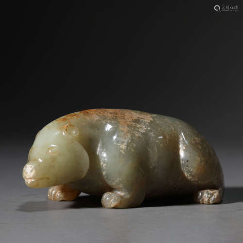 A White Jade Bear Ornament