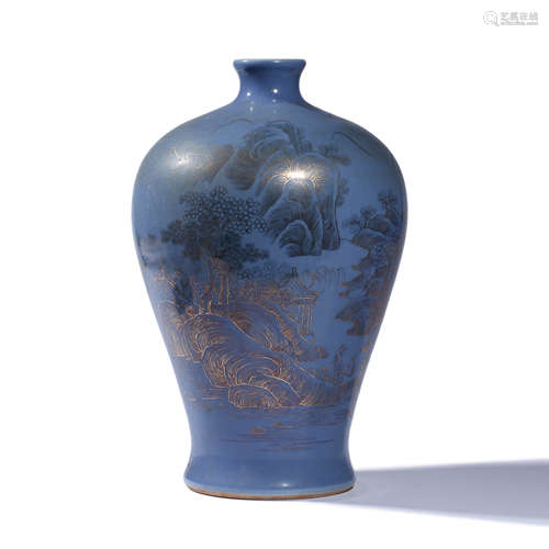 A Blue Glaze Porcelain Meiping