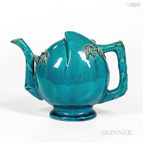 Turquoise-glazed Cadogan Ewer