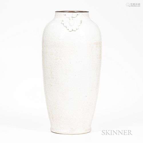 White-glazed Storage Vase