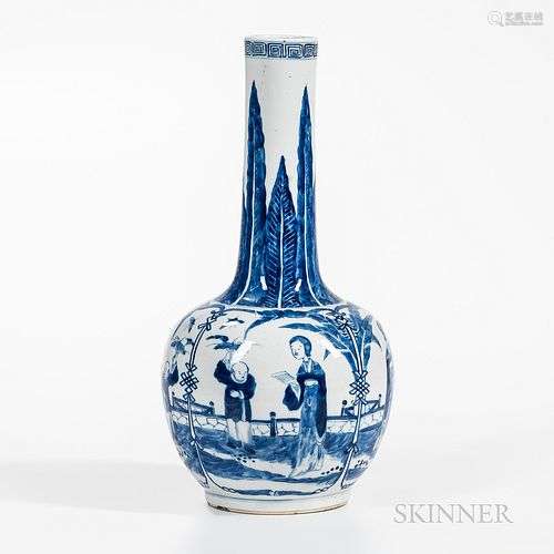 Blue and White Bottle Vase