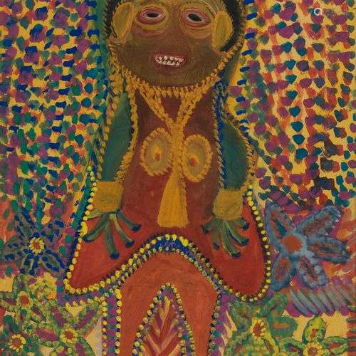 Anselmes Boix-Vives (1899-1969) Personnage orange, gouache s...