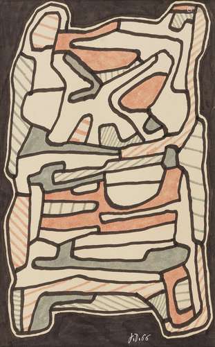 Jean Dubuffet (1901-1985) L'Echelle I, 22 juin 1966, marqueu...