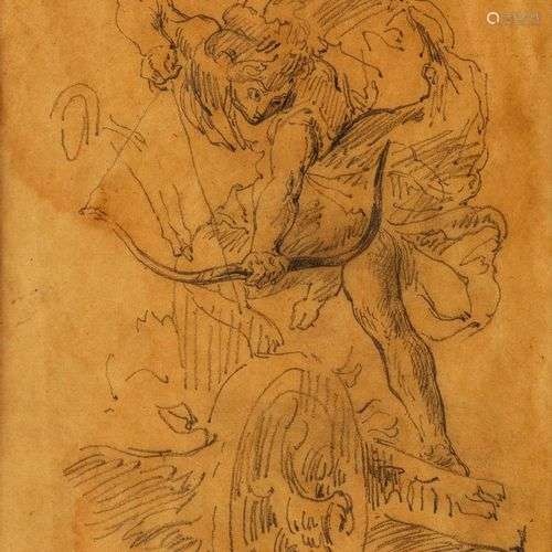 Attribué à Eugène Delacroix (1798-1863) Apollon sur son char...