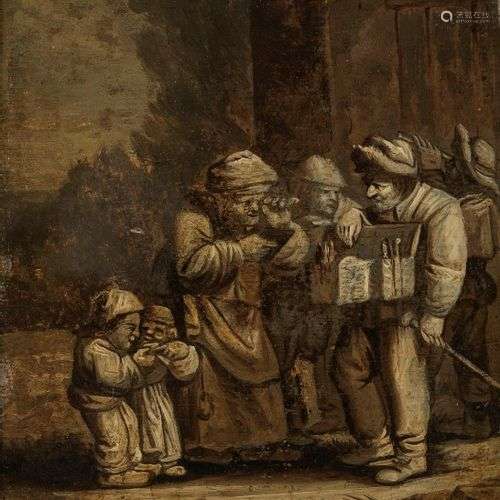 D'après Andries Dircksz Both (1611/12-1641) Le vendeur de lu...