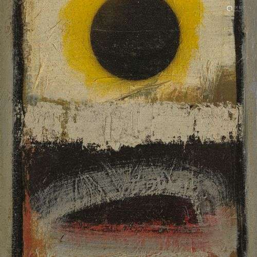 Enrico Accatino (1920-2007) Abstraction, huile sur toile, si...