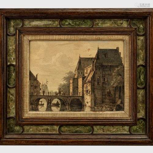 Hendrik Gerit Ten Cate (1803-1856) Porte de ville hollandais...