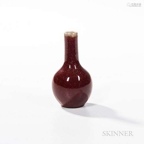 Small Flambe-glazed Bottle Vase