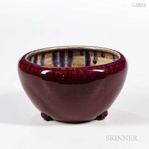 Flambe-glazed Stoneware Planter