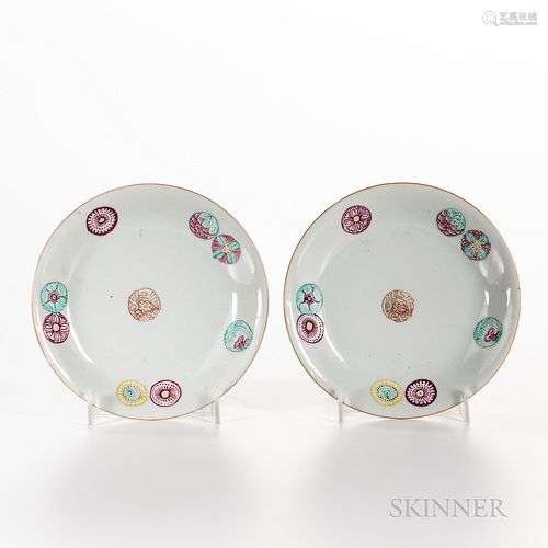 Pair of Enameled Dishes