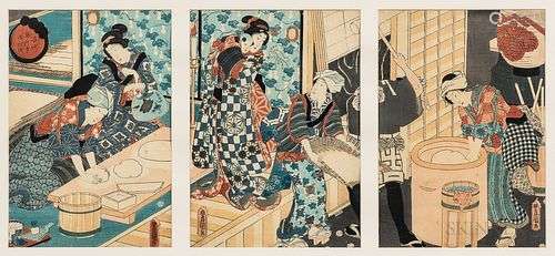 Utagawa Kunisada (Toyokuni III, 1786-1865), Woodblock Print ...