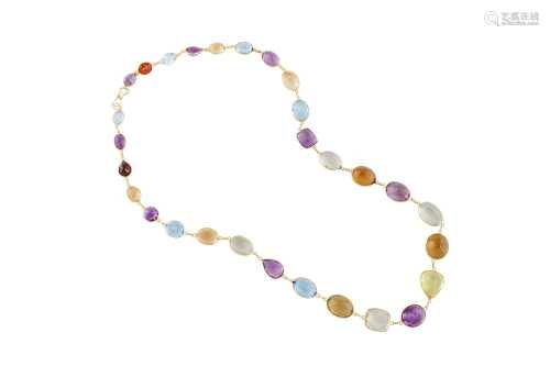 A multi-gem necklace