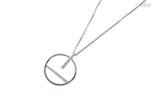 A diamond pendant necklace