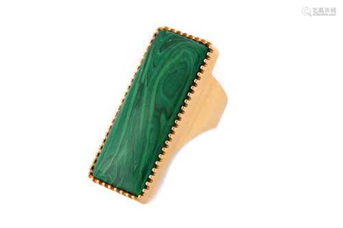 A malachite dress ring