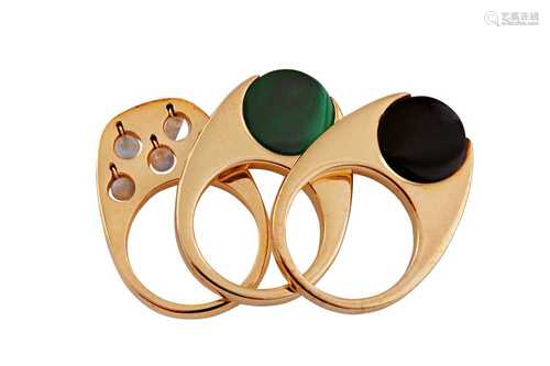 Three dress rings