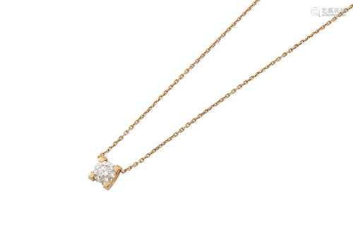 Cartier | A 'C de Cartier' diamond pendant necklace