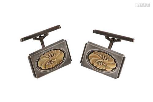 Henry Pilstrup for Georg Jensen | A pair of silver cufflinks...