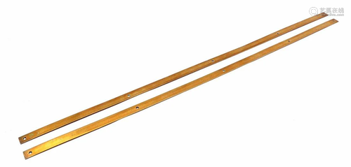 2 English brass rulers