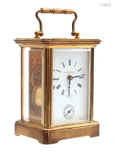 Brass travel alarm clock