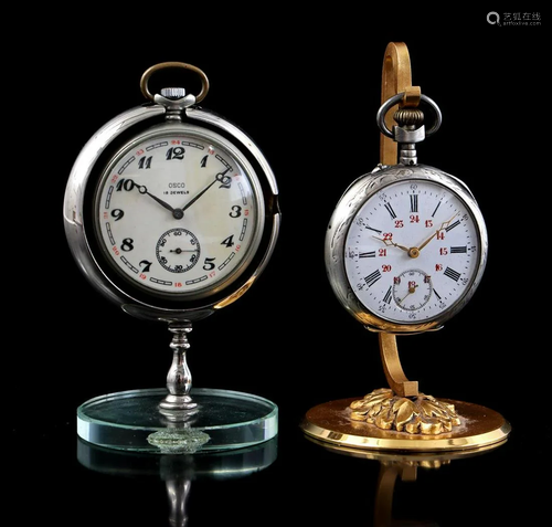 2 old vest pocket watches