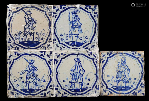 Glazed earthenware tiled field and tile