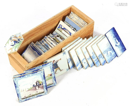 lot 38 glazed earthenware tiles