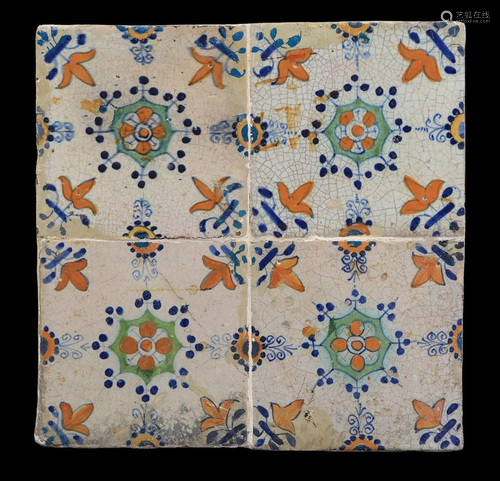 Glazed earthenware Haarlemmer tile field