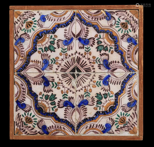 Glazed earthenware tile field