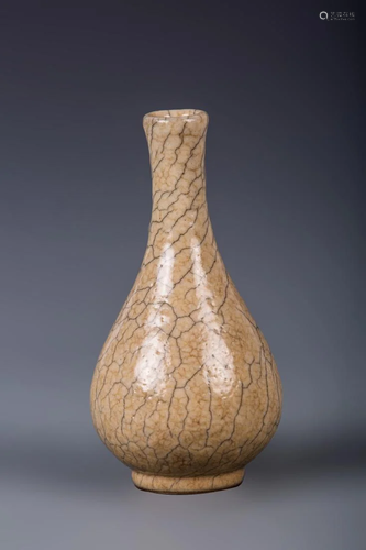 GE KILN CRACKED BILE BOTTLE VASE