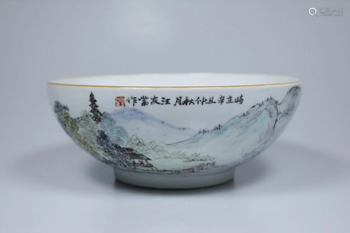 QIANJIANGCAI 'LANDSCAPE' BOWL