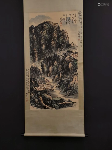 CHINESE PAINTING OF LANDSCAPE, HUANG BINHONG