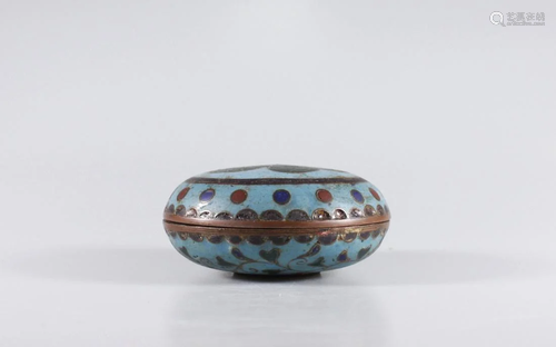 CLOISONNE ENAMELED FLORAL TRINKET BOX