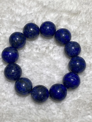 LAPIS LAZULI CARVING BEAD BRACELET