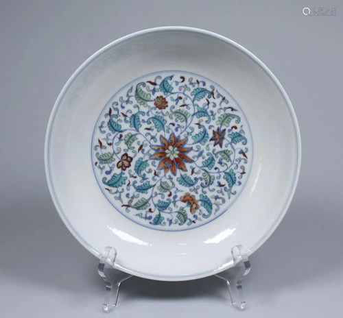 DOUCAI INTERLOCKING FLOWER PLATE