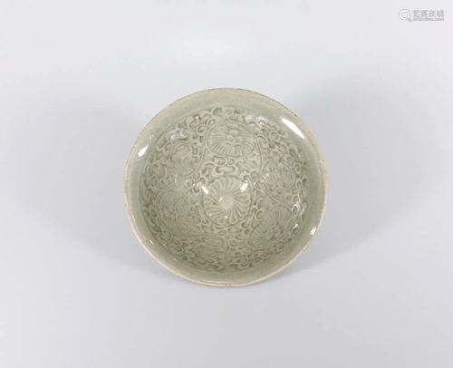 YAOZHOU KILN FLORAL ENGRAVED BOWL