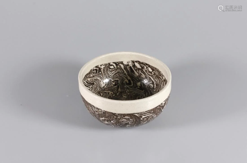 ANGYANG KILN TWISTED GLAZED PORCELAIN BOWL