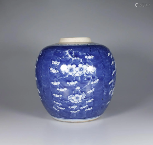 BLUE AND WHITE 'PLUM BLOSSOM' JAR