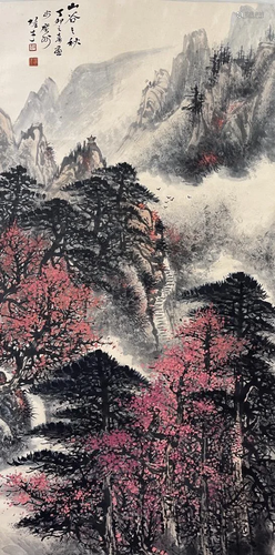 CHINESE PAINTING OF MOUNTAIN VIEW, LI XIONGCAI