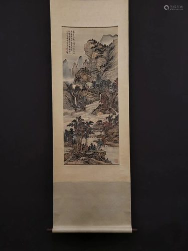 CHINESE PAINTING OF LANDSCAPE, HUANG JUNBI