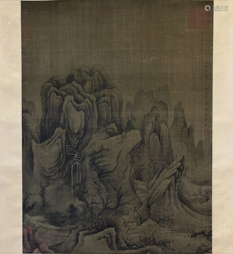 CHINESE PAINTING OF MOUNTAIN VIEW, XU DAONING