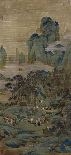 CHINESE PAINTING OF MOUNTAIN SCENERY, QIU YING