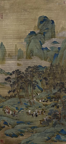 CHINESE PAINTING OF MOUNTAIN SCENERY, QIU YING