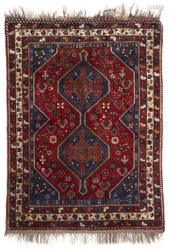 A GHASGAI RUG, IRAN, 19TH CENTURY