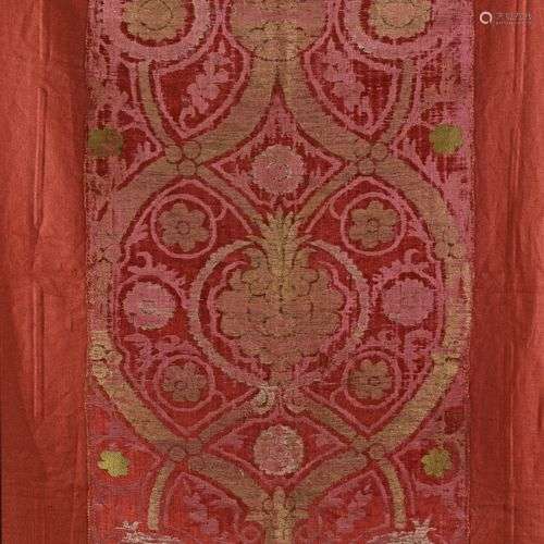 AN OTTOMAN SILK BROCADE PANEL, TURKEY, LATE 16TH CENTURY